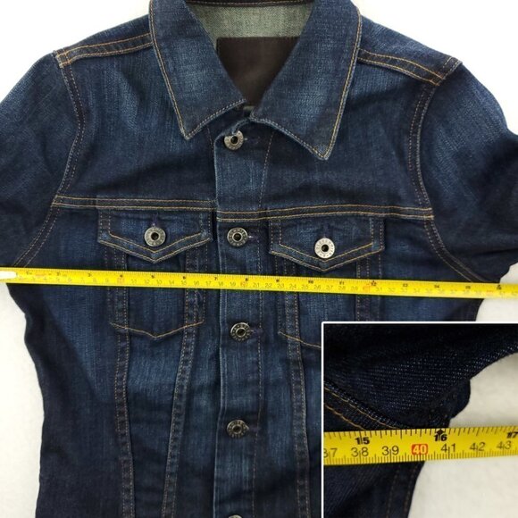 AG Adriano Goldschmied Robyn Denim Jean Trucker Style Jacket Stretch Women's XS - Picture 9 of 14